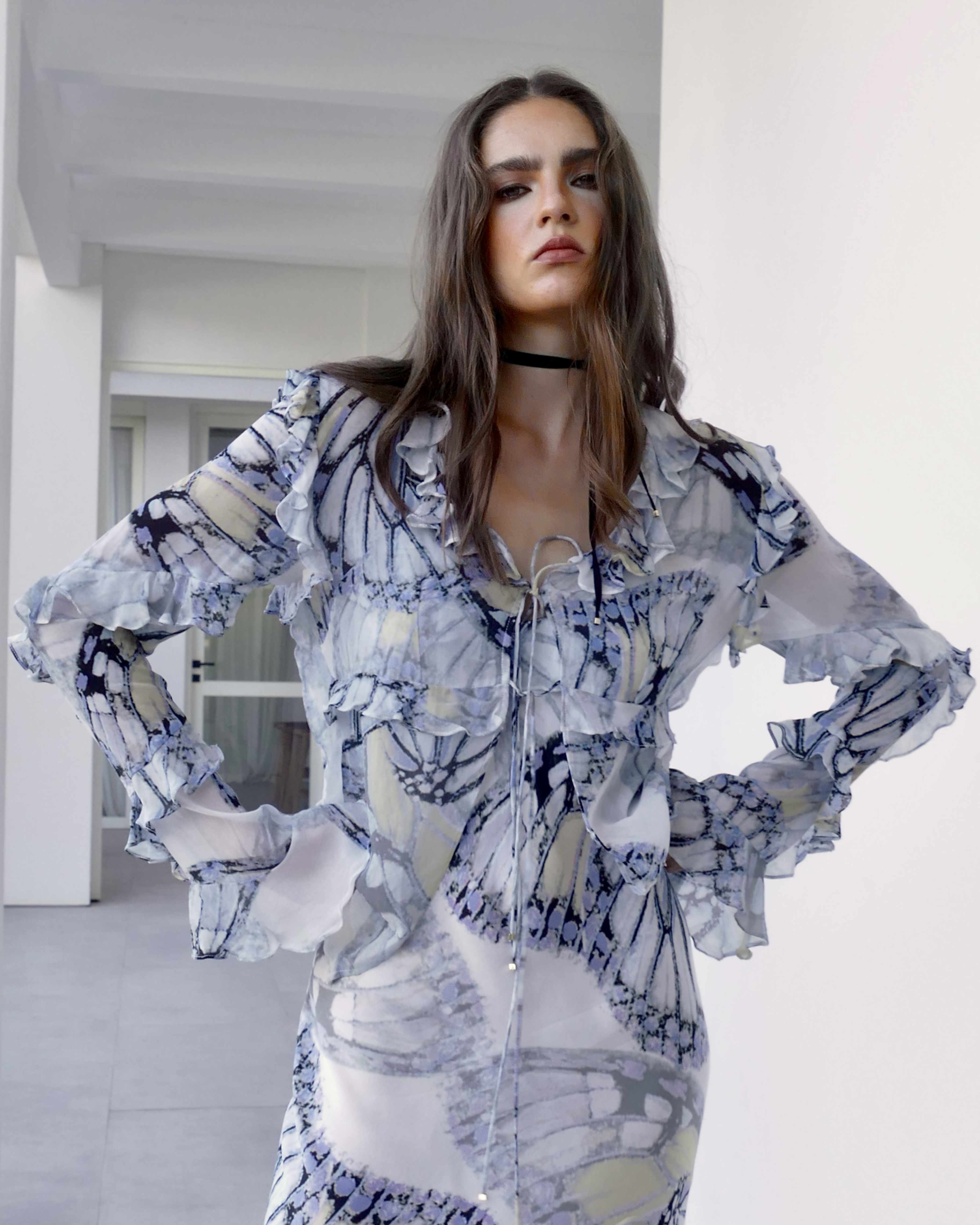 Sloane Ranger Tie Front Blouse