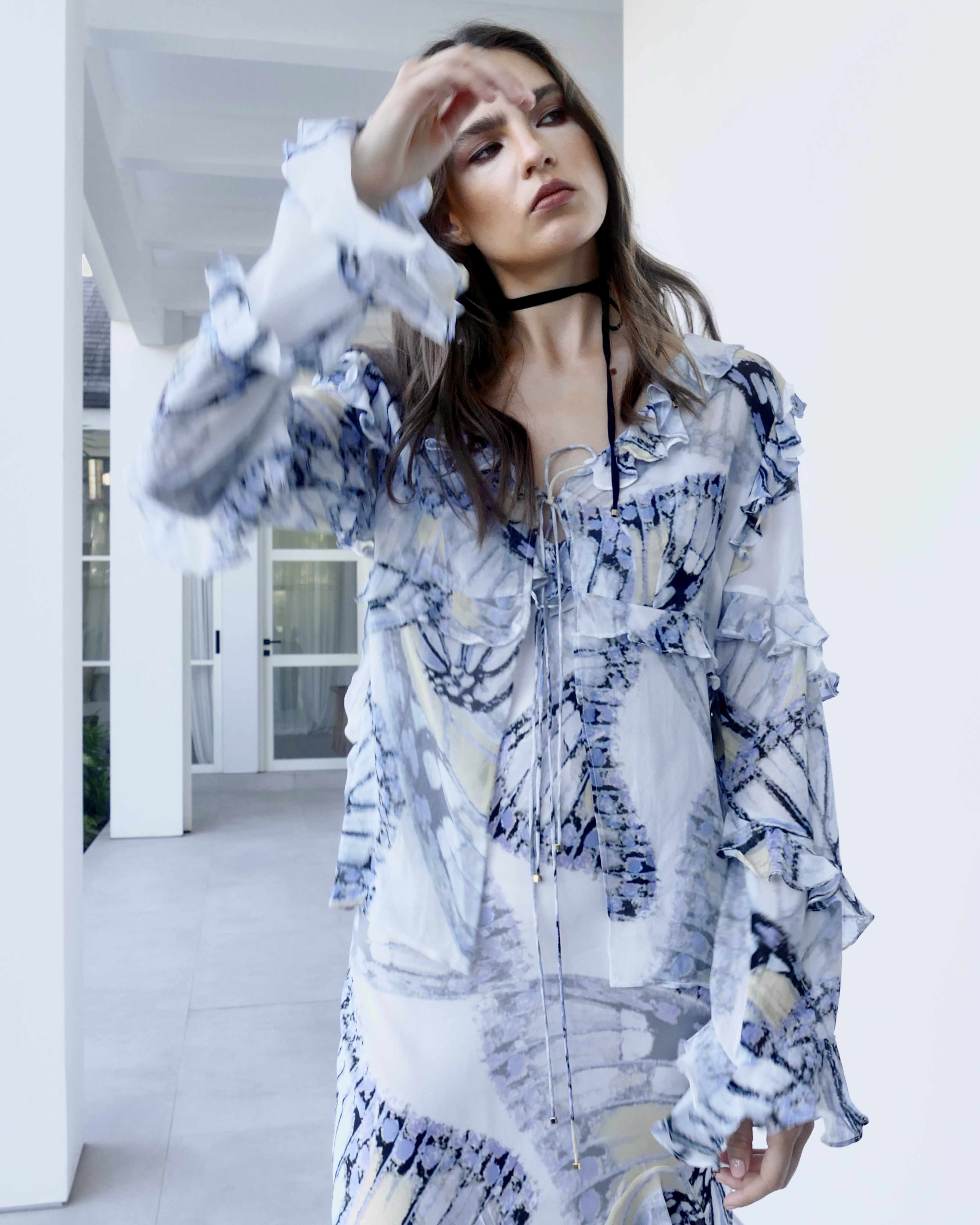 Sloane Ranger Tie Front Blouse