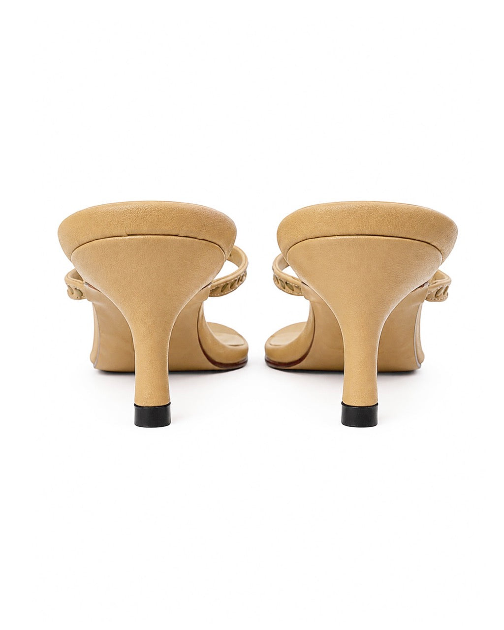 Girl About Town Sandal in Beige Leather