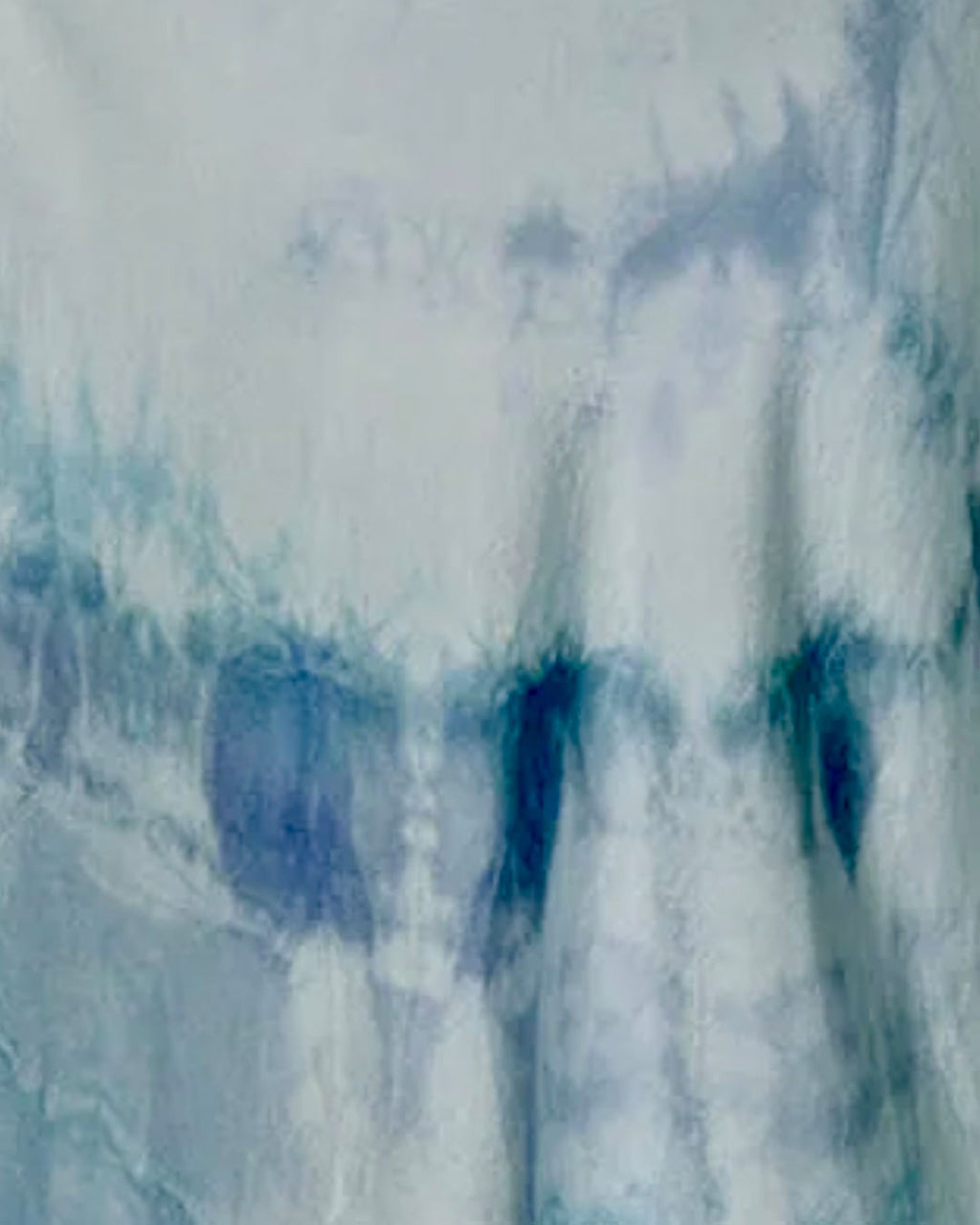 The Lindbergh Silk Dress in Ocean Blue Watercolour Print