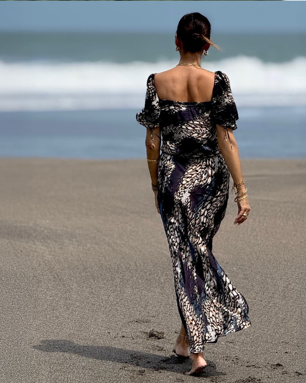 The Lioness Maxi Dress in Royal Pheasant Print – Little Joe Woman by Gail Elliott