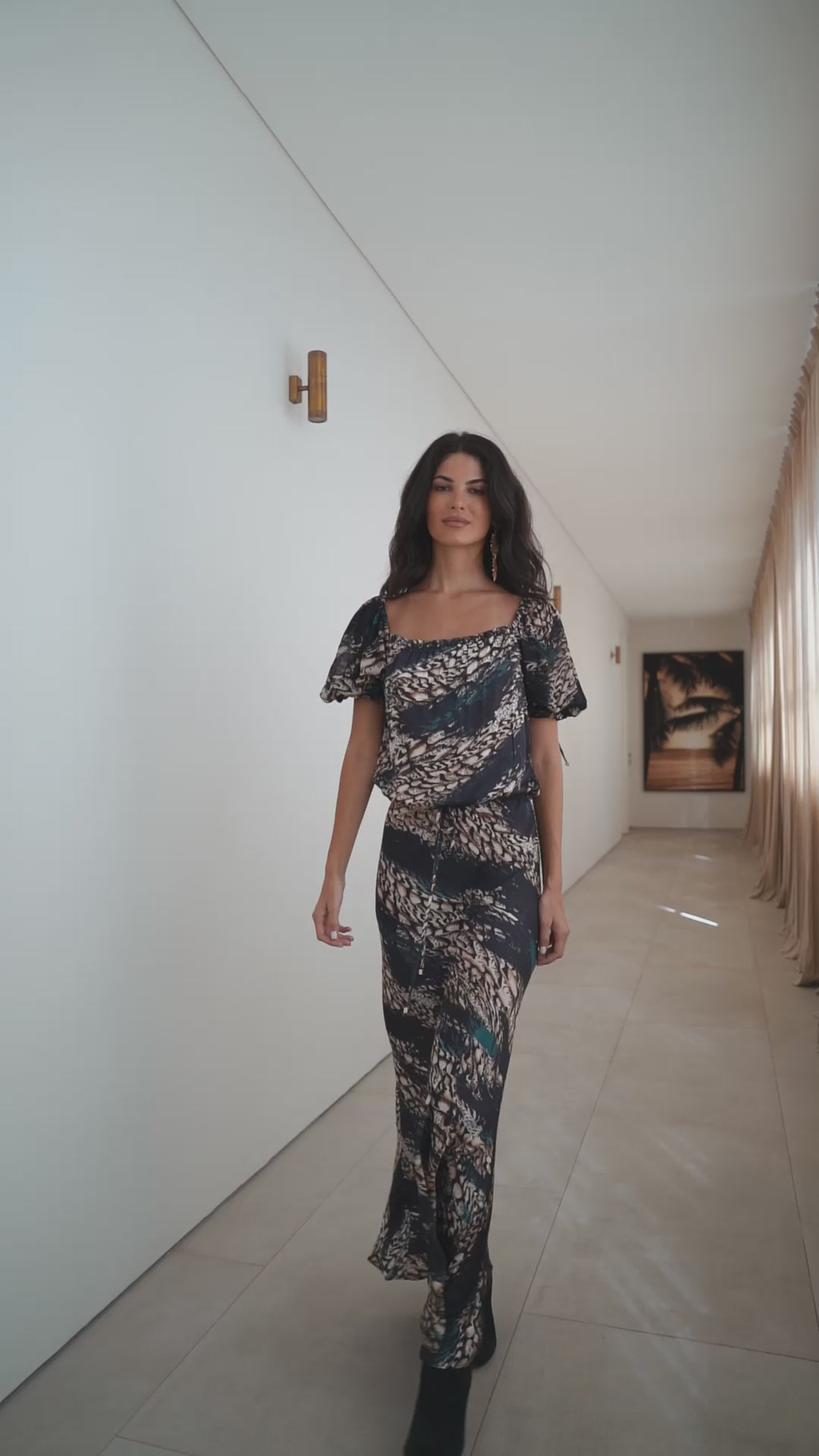 The Lioness Maxi Dress in Royal Pheasant Print