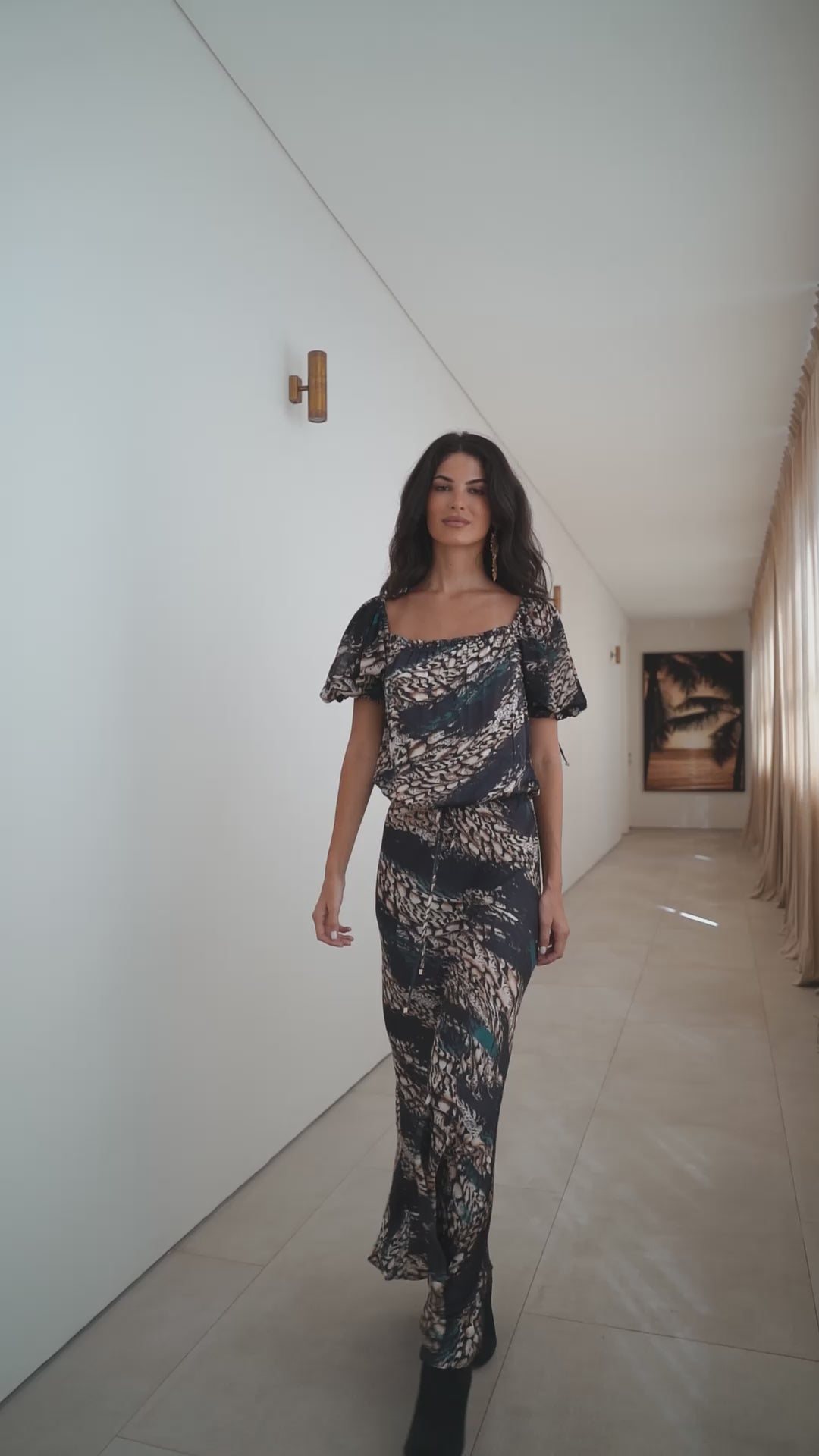 The Lioness Maxi Dress in Royal Pheasant Print