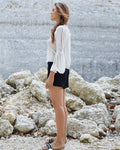 Model is 178cm / 5' foot 10" inches in height and wears a size S