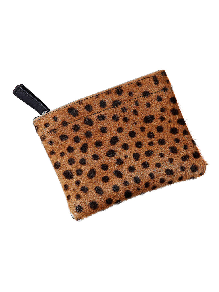 Sol Leather and Leopard Print Pony Hair Pouch - sold out - Little Joe Woman by Gail Elliott E-Boutique
