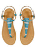 Blue Leather Sandal - Little Joe Woman by Gail Elliott E-Boutique
 - 1