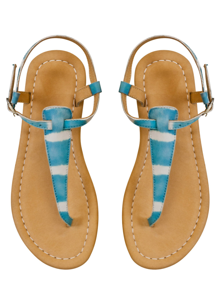 Blue Leather Sandal - Little Joe Woman by Gail Elliott E-Boutique
 - 1