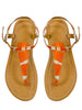 Orange Leather Sandal - Little Joe Woman by Gail Elliott E-Boutique
 - 1