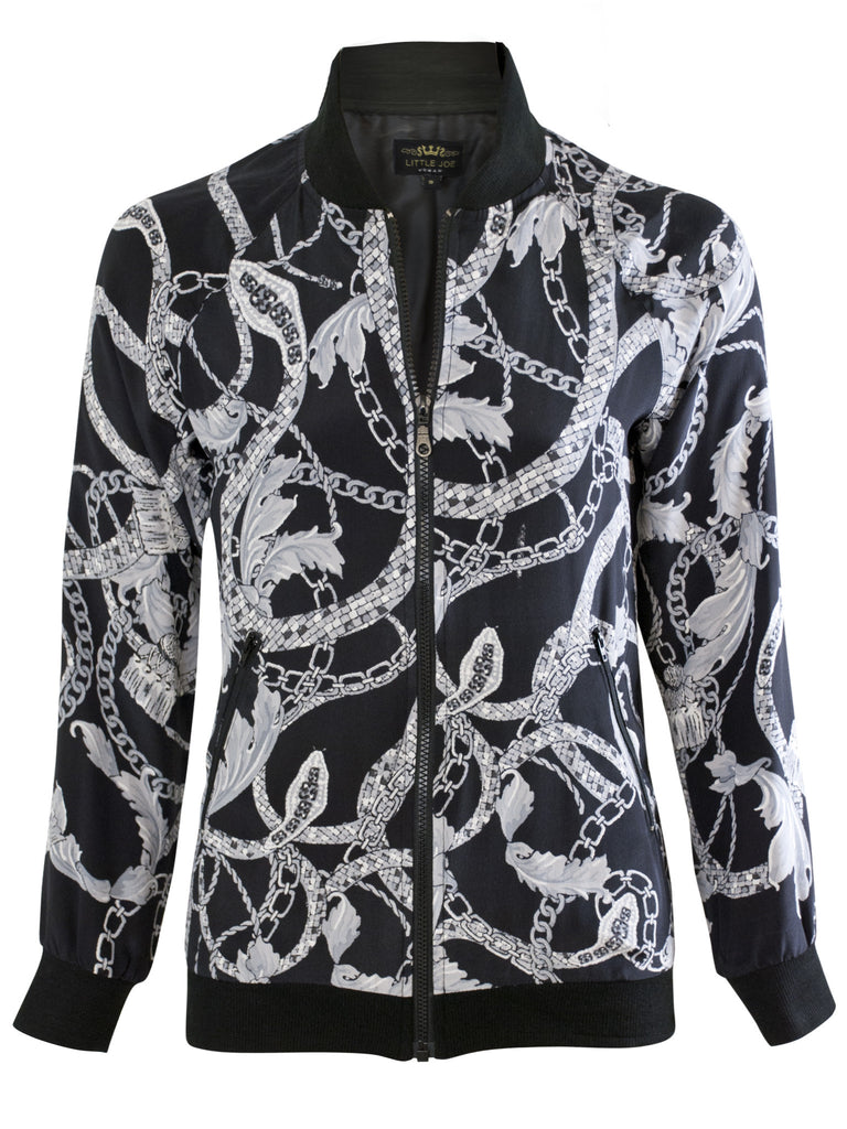 New Skin Silk Bomber Jacket (WAS $399) - Little Joe Woman by Gail Elliott E-Boutique
 - 2