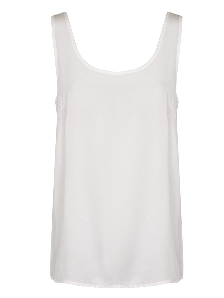 White Crown Silk Tank - Little Joe Woman by Gail Elliott E-Boutique
